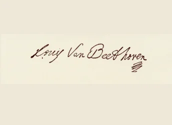Firma de Ludwig van Beethoven (pluma y tinta)